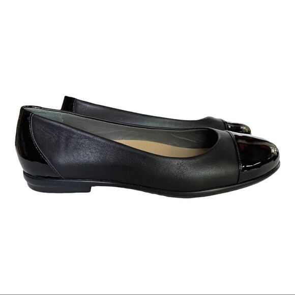 New SAS Scenic Ballet Flat Black Patent Leather Loafer Arch Support Women 8.5 - Picture 5 of 10